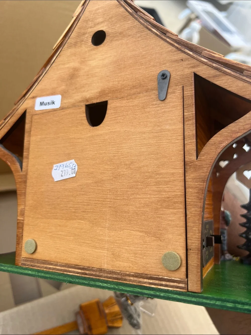 Cuckoo Clock Heidi Cabin with Pitched Roof - Quartz Chalet New Never Used